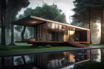 3d render of luxurious mansion a dreamy house generative ai