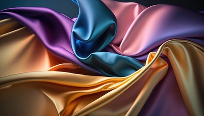 glamorous silky cloth texture abstract backdrop a flowing motion effect generative ai