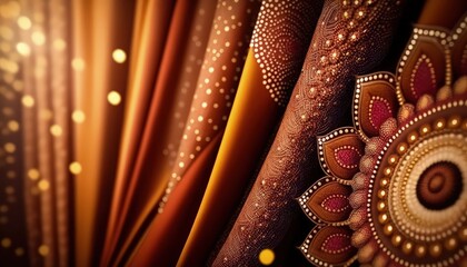 eye catching royal and ethnic curtain for event or show decoration generative ai