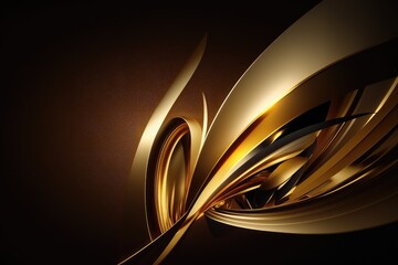 abstract golden background for modern business presentations generative ai