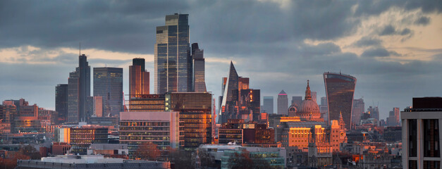 UK, England, London, City pano frm Post Building 2023 - obrazy, fototapety, plakaty