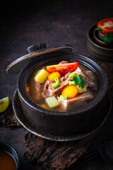 frying pan with vegetables