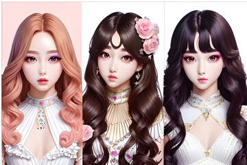 portrait of three people