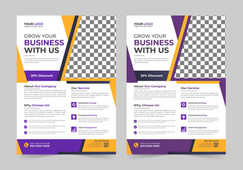 Trendy modern flyer design vector template for professional corpotate marketing business and creative design.