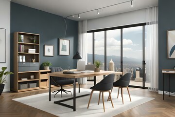 modern dining room Generated Ai