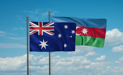 Azerbaijan and Australia flag
