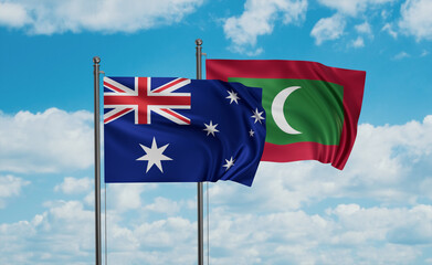 Maldives and Australia flag