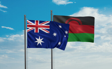 Malawi and Australia flag