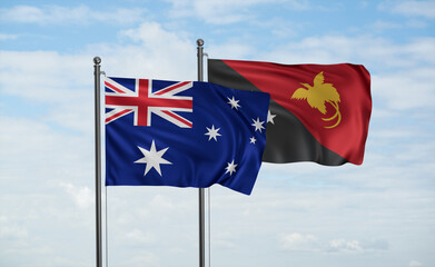 Papua New Guinea and Australia flag