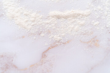 Flour on a marble surface