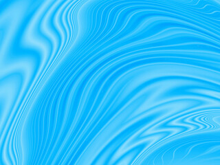 Blue wavy silk or satin, stream of flowing water, rendering