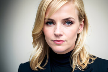 Fototapeta premium beautiful woman in a suit, Generative AI