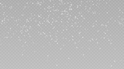 Realistic vector falling snowflakes background for Christmas banner of winter collection decoration isolated on transparent. Stock vector