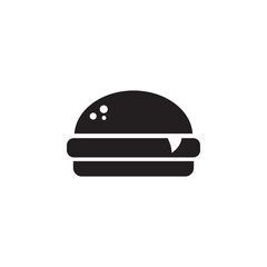 Burger icon on white background