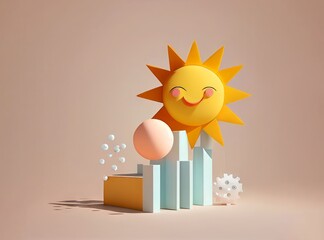 sun and minimal shape
