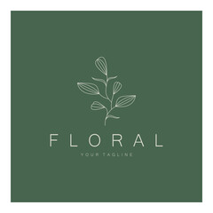 Elegant floral and leaf frame. Delicate botanical vector illustration for labels, spas, corporate identity, and wedding invitations