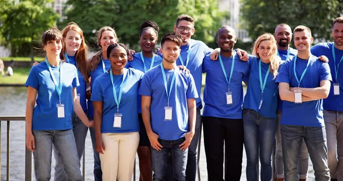 Volunteer Teamwork And Social Charity Outreach