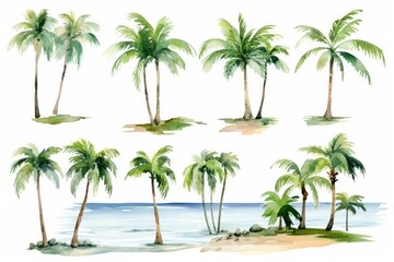 Key Largo clip art watercolor illustration