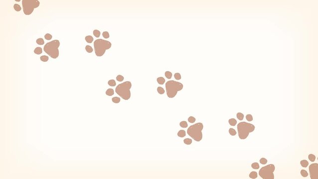 動物の足あとが通り過ぎるバックグラウンド