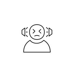 hearing voices line icon