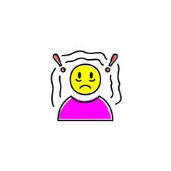 anxiety Disorder line color icon