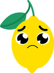 Lemon Face Over Sad