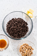 Chocolate fudge with peanut butter swirl