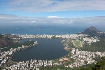 Rio de Janeiro city view on a cloudy spring day