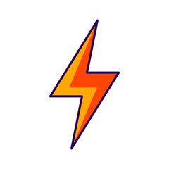 Lightning bolt icon vector on trendy design