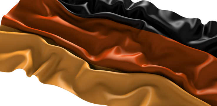 Flag of Germany. Wide format 3D illustration. State symbol of the Federal Republic of Germany.
