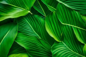 green leaves background AI GENERATED 