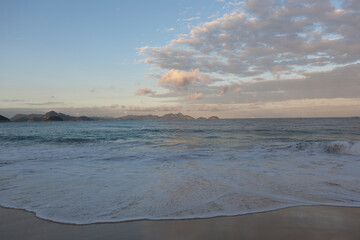 Fototapeta na wymiar Rio de Janeiro sea view on a cloudy spring day