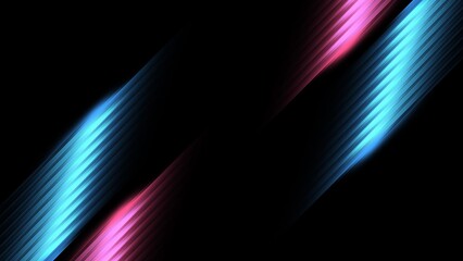 Abstract Lines of blue light and pink light  background , Colorful smooth illustration, wallpaper  illustration