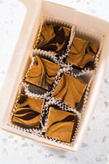 Chocolate fudge with peanut butter swirl