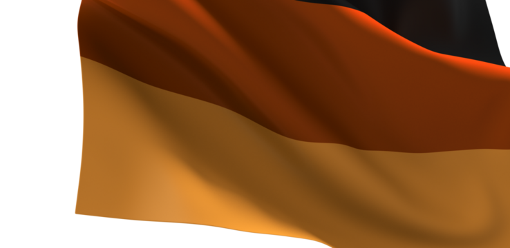 3D illustration of germany flag