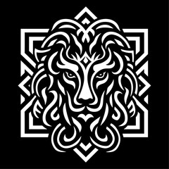 Vector lion celtic knot
