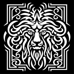 Vector lion celtic knot
