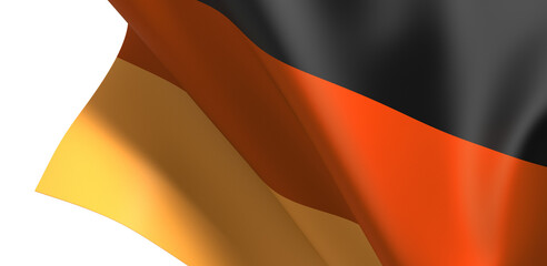 3D illustration of germany flag