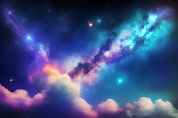 colorful cosmic nebula