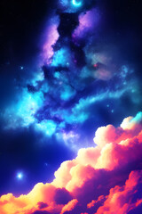 colorful cosmic nebula
