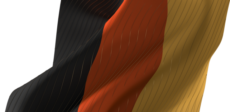 Germany flag. Flag with a beautiful glossy silk
