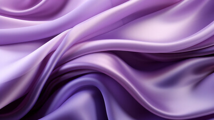 Naklejka premium abstract silk flow silver chrome purple wave background made with AI generative technology