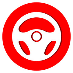 steering wheel vector icon