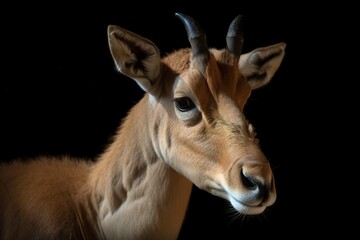 The Saiga Antelope A critically endangered. Generated AI