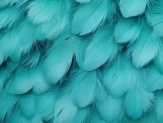 Teal Feathers Background, Clean soft Illustration