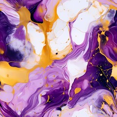 abstract painting of purple nd yellow colors
