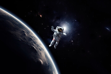 Obraz na płótnie Canvas astronaut in space.