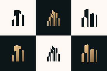 Building logo icon vector with modern element idea
