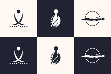 Chiropractic logo icon vector with modern element idea