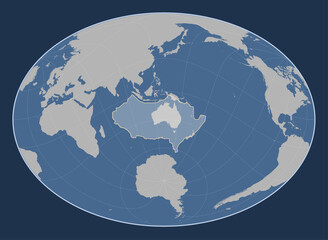 Fototapeta premium Australian tectonic plate. Contour. Fahey Oblique.